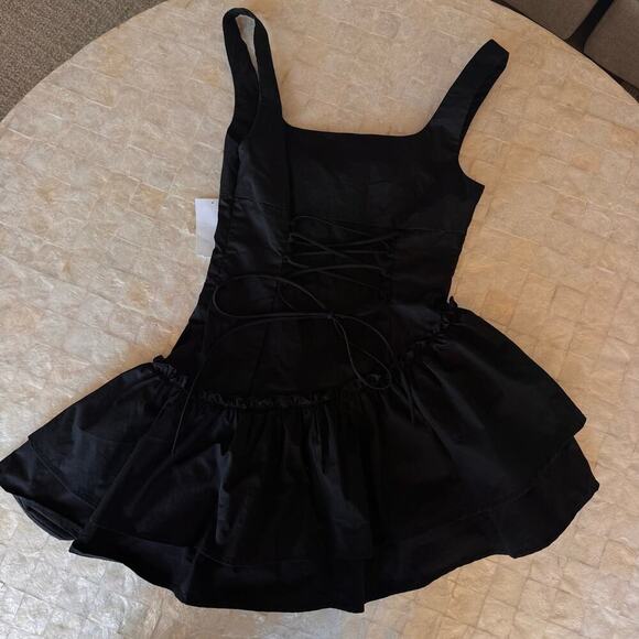 Princess Polly SHANTELLE ROMPER BLACK new NWT bubble hem dress sz XS lbd sz 2 - Picture 7 of 14